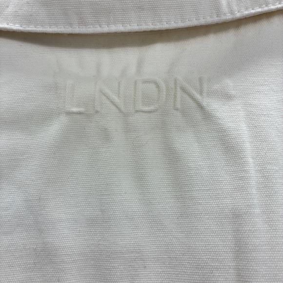 LNDN Landon Denim White Men’s Organic Cotton Preppy Button Up Shirt Medium NWT - Picture 8 of 8